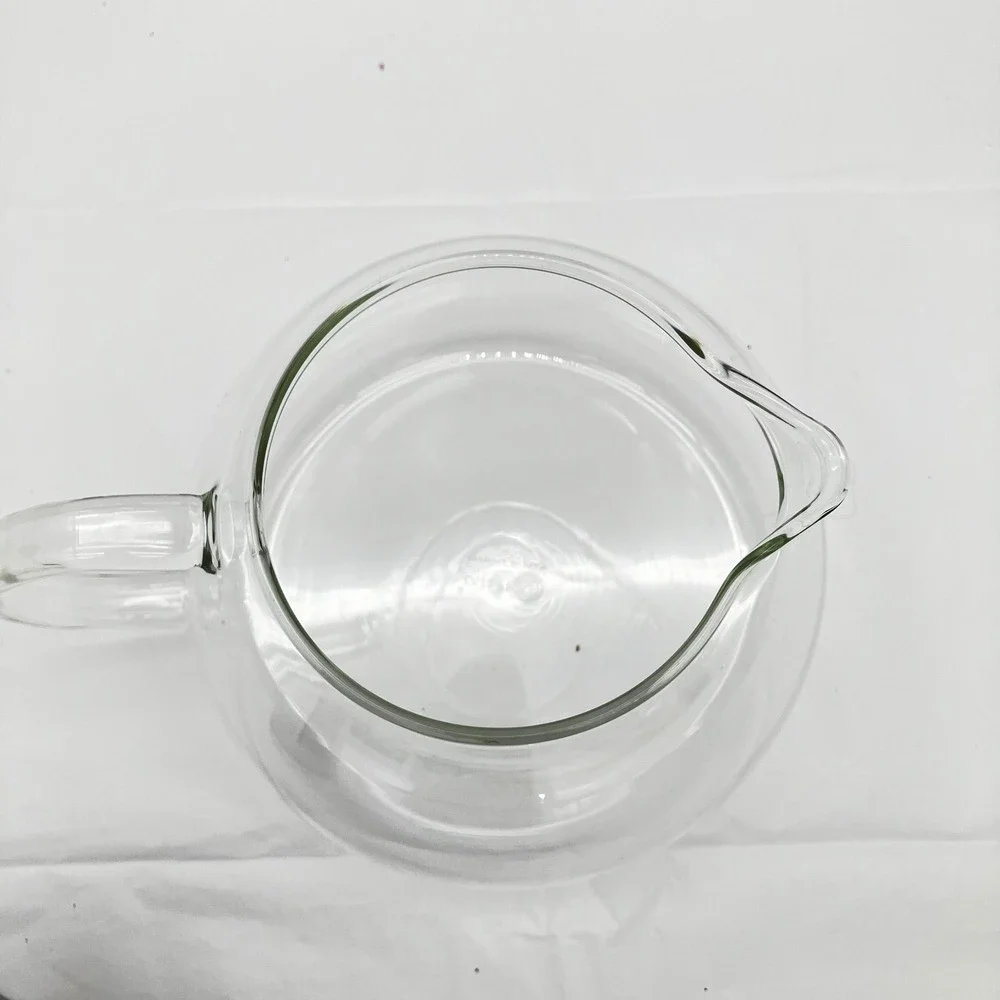 Jena Glas Teapot C. Justus Design Large Clear Blue German Borosilicate Glass